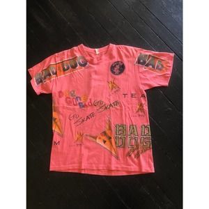 Vintage pink salty dog alloverprint shir